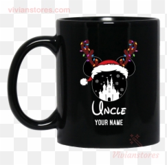 Personalized Mug Mickey Uncle Disney Castle Christmas Black Lovely Gift Va10 Png