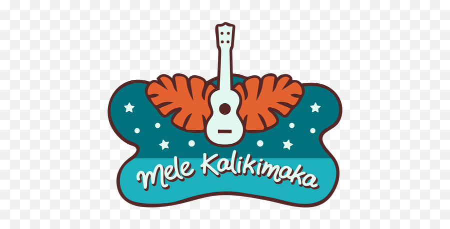 Mele Kalikimaka Guitar Palm Leaves Banner - Transparent Png Illustration,Palm Leaves Png