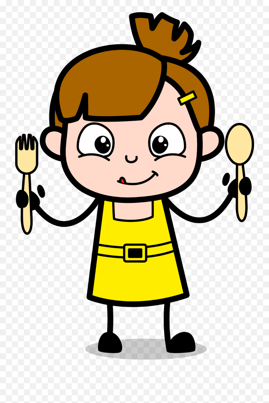 Free Cartoon Characters - Vector Png Confused Cartoon Character,Girl Clipart Png