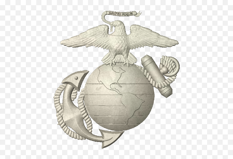 First Marine Corps Emblem Cnc Military Emblems - Eagle Globe And Anchor 3d Model Png,Eagle Globe And Anchor Png