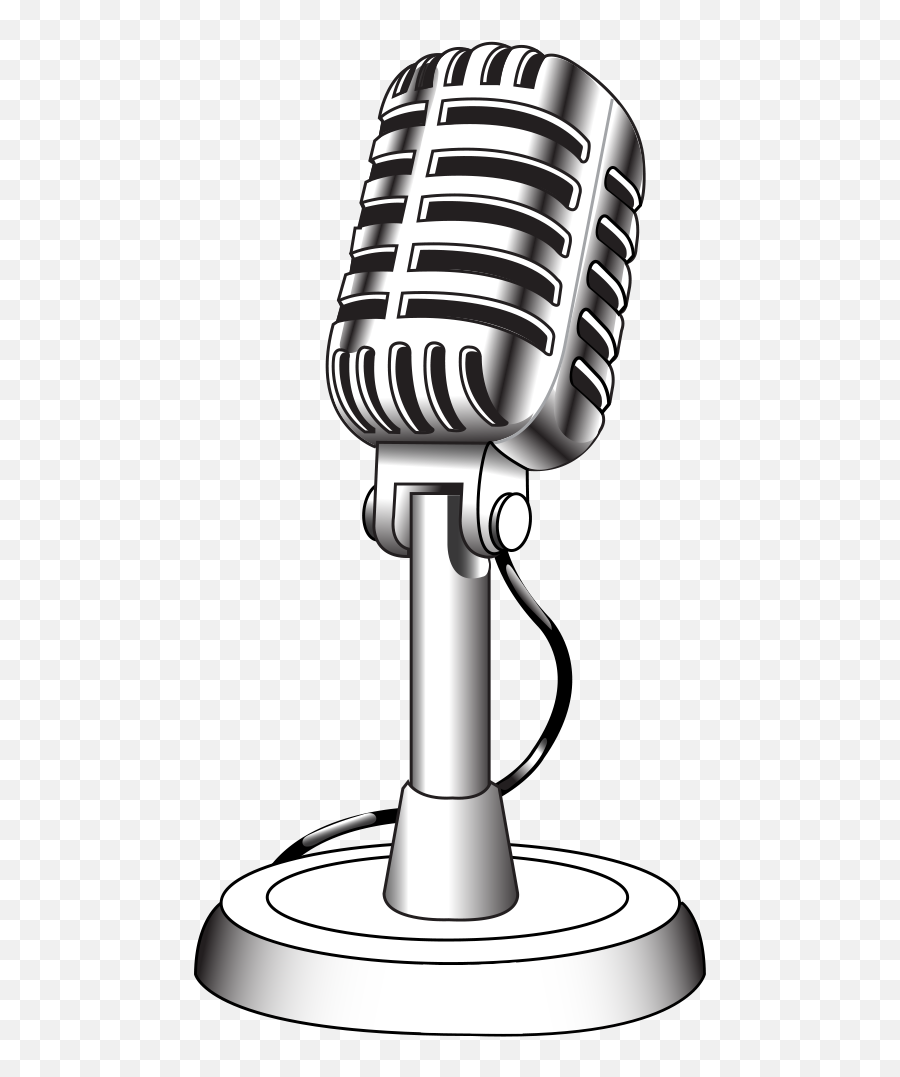 Download Drawn Old Style Microphone Png Transparent - Old School Microphone Drawing,Vintage Microphone Png