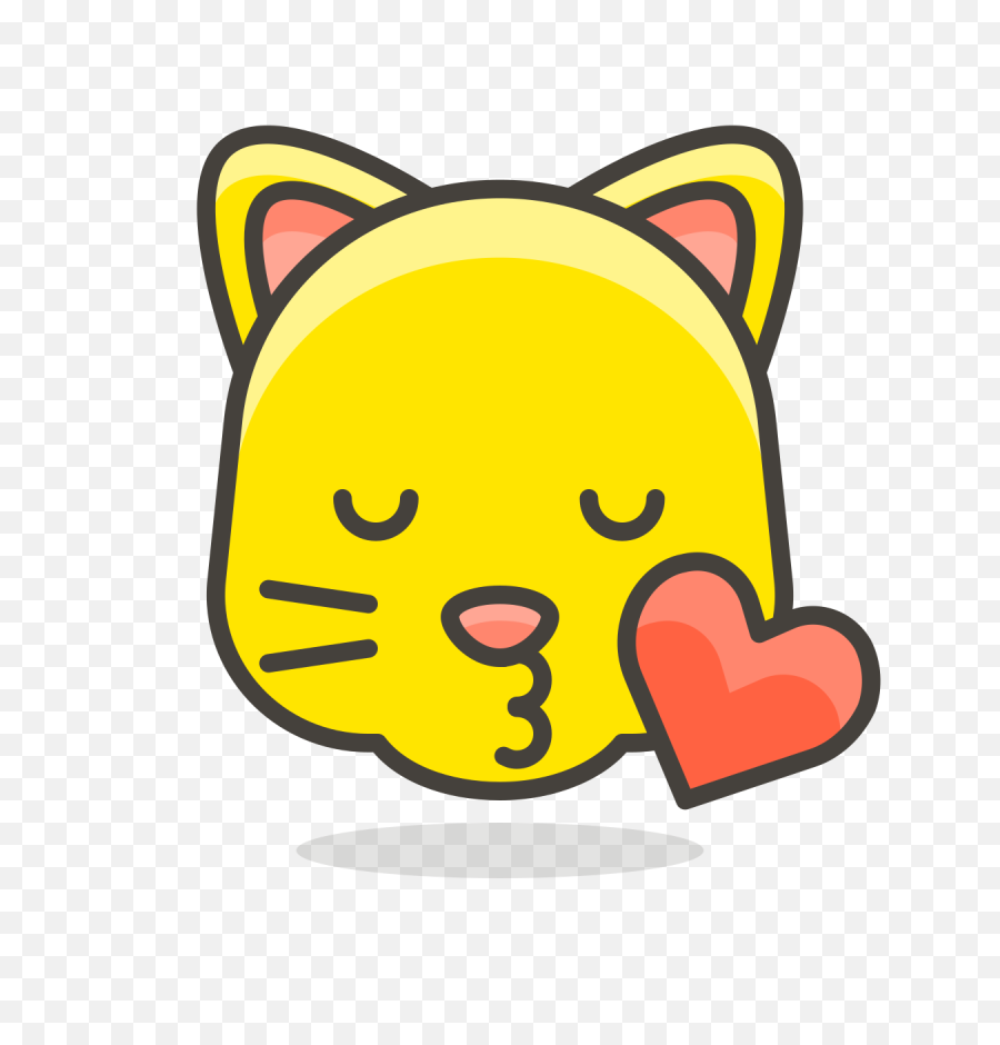 Kissing Cat Face Free Icon Of 780 Vector Emoji - Cat Face Cat Easy Png,Cat Face Png