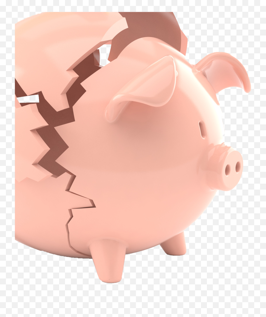 Broken Piggy Bank Hyperlinked To Rates - Domestic Pig Png,Piggy Bank Transparent Background