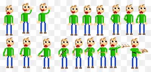 Baldi Sprite Sheet - Baldi Sprite Sheet Png,Baldi Png