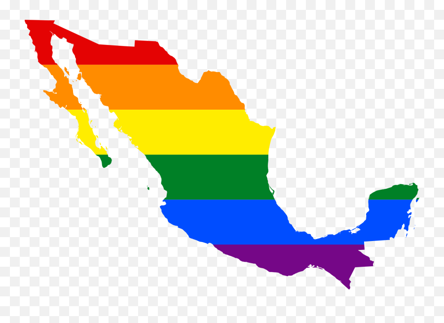 Lgbt Flag Map Of Mexico - Mexico Flag Png,Lgbt Png