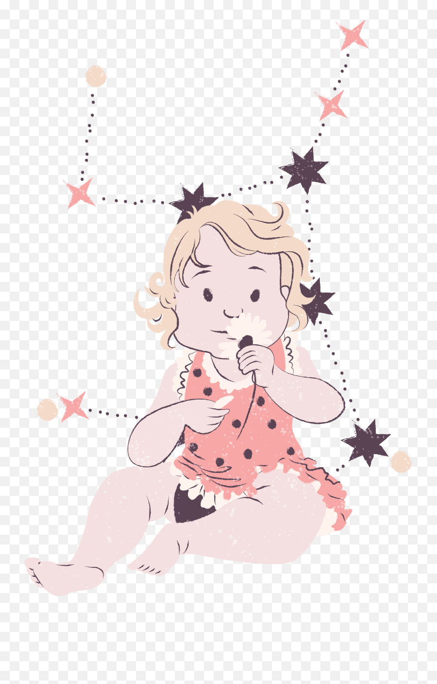 06 - Zodiacbabies Virgo Radostina Kazakova Illustration Png,Virgo Png