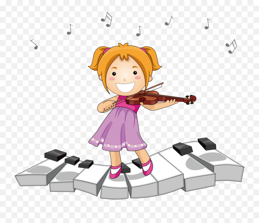 Cartoon Children Piano Decorative - Learn An Instrument Clipart Png,Music  Clipart Png - free transparent png images 