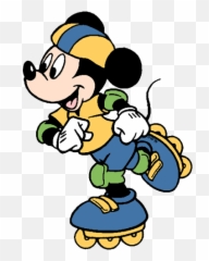 Mickey Mouse Clipart Ice Skating - With Skates png