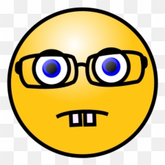 Nerd Emoticon Eyeglasses - Smiley Face Clip Art Png,Nerd Emoji Png