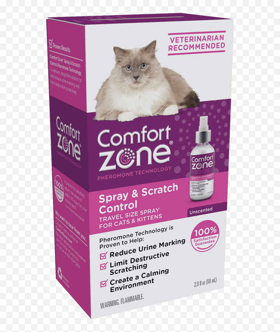 Comfort Zone Feliway Spray For Cats - Feliway Comfort Zone Png,Scratch Cat Png