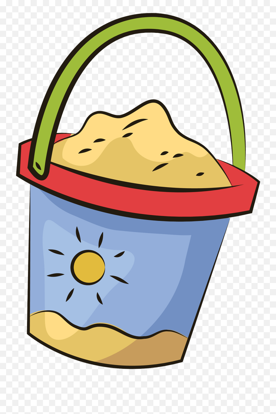 Sand Bucket Clipart - Cubo De Arena Dibujo Png,Sand Clipart Png