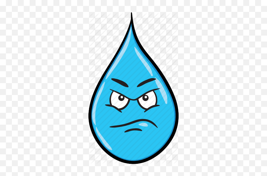 Rain Drop Cartoon Smiley Emoji Icon - Mad Bacon Cartoon Png,Water Drop Emoji Png