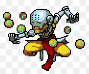 Overwatch Pixel Spray Grid - Zenyatta png