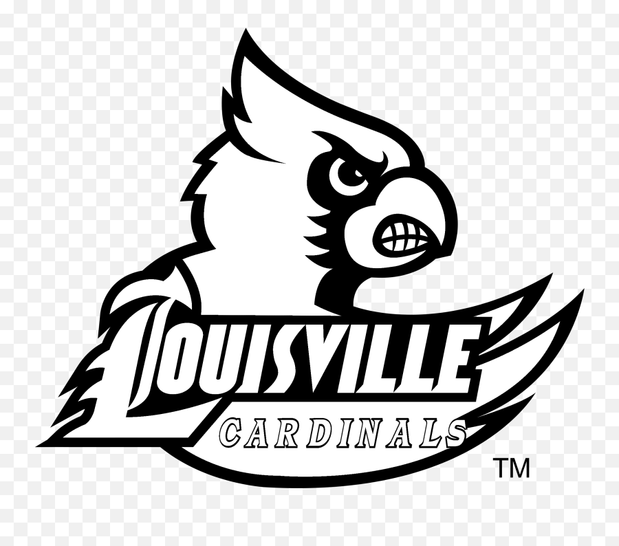 Louisville Cardinals Logo Black And - Automotive Decal Png,Louisville Logo Png