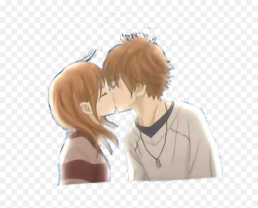 Beijo desenho anime, beijo, amor, diversos, mamífero png