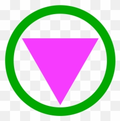 A Pink Triangle Surrounded - Pink Triangle Green Circle Png,Green Triangle Png
