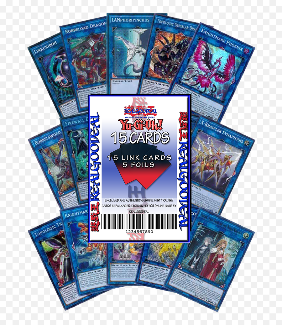 Details About Yugioh 15 Card Link Monster Lot Guaranteed Foils No Duplicates - 15 Card Yugioh Link Monster Guaranteed No Png,Yugioh Logo Png