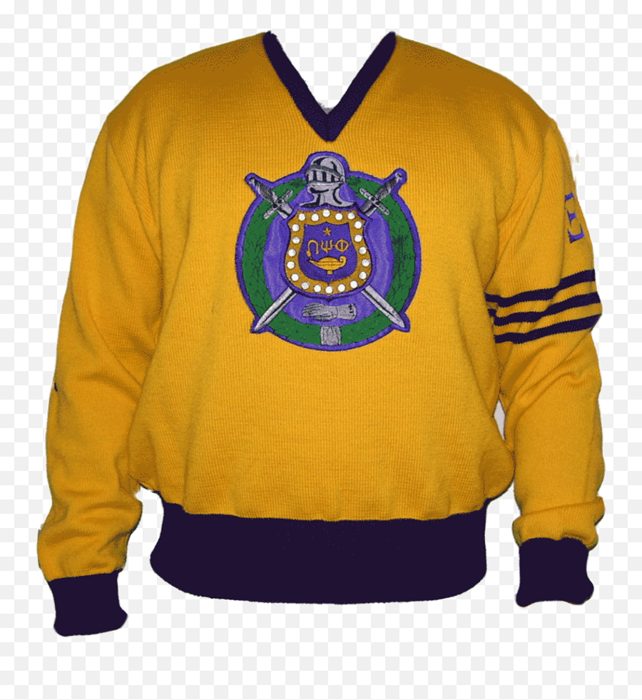 Omega V - Neck Crest Letter Sweater Omega Psi Phi V Neck Sweater Png,Omega Psi Phi Shield Png