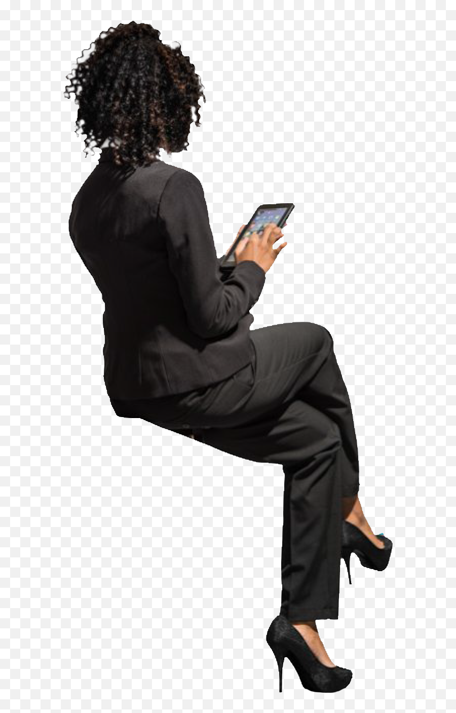 People Sitting Transparent Png Woman Man - Woman Sitting Cut Out,Person Sitting In Chair Back View Png