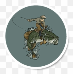 Buckin Bass Sticker - Catfish Png,Largemouth Bass Png