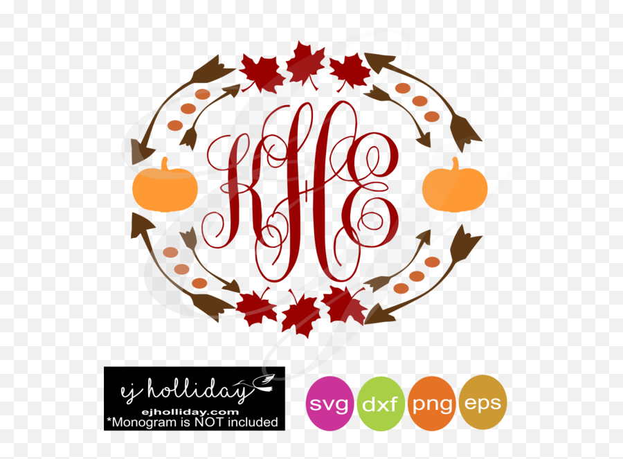 Royalty Free Library For Monogram Png - Free Pumpkin Monogram Svg,Fall Frame Png