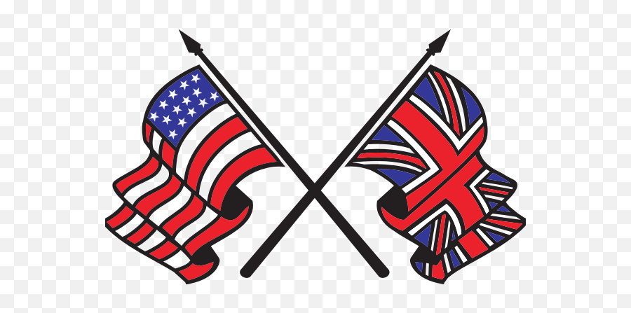 Flag Of Uk And Usa Free Svg - American Flag Vector Png,Uk Flag Png