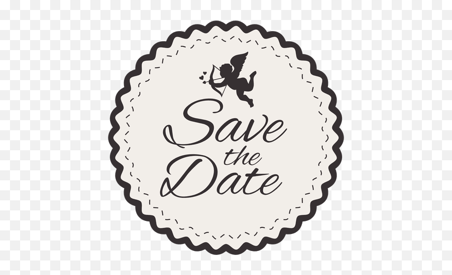 Save The Date Round Badge - Transparent Png U0026 Svg Vector File Vector Round Frame Png,Save The Date Png