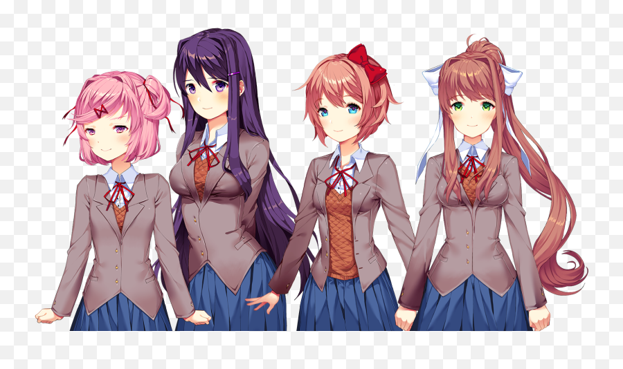 Ddlc Characters But - Monika Blinking Png,Cheap Pixel Icon Commissions Deviantart