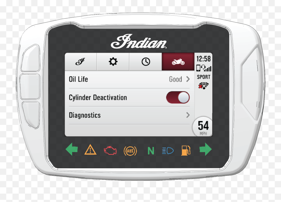 Rear Cylinder Deactivation - Indian Motorcycle Png,Settings Menu Icon