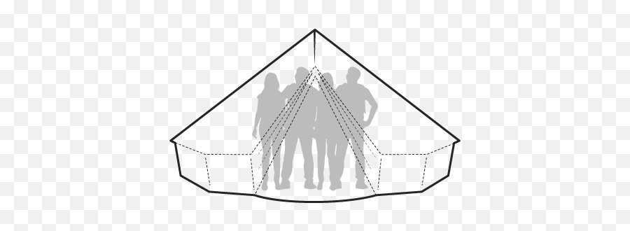 Sibley Bell Tent Size Comparison Canvascamp - Sketch Png,White Tent Icon Ilustration