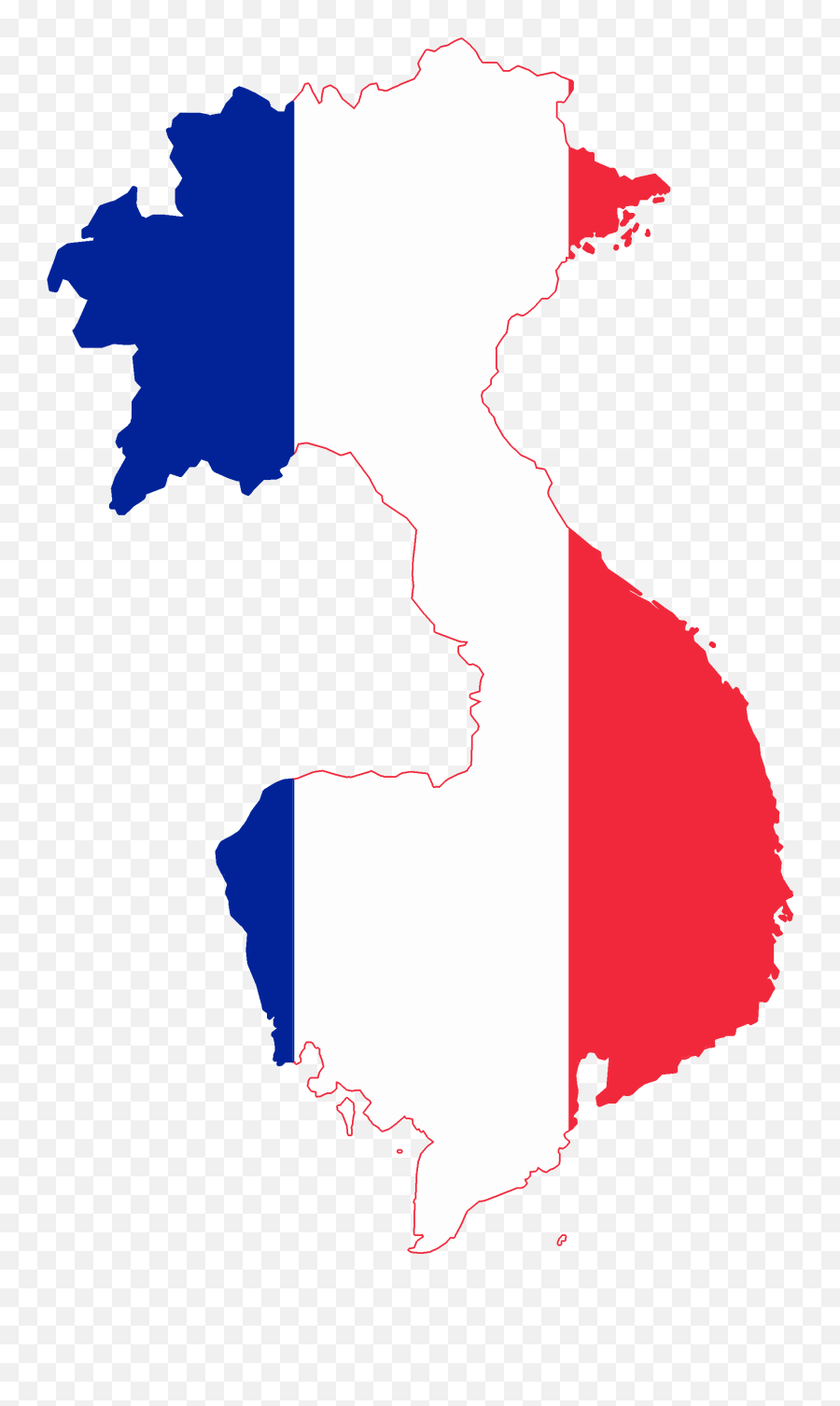 Flag Map Of French Indochina - Population Map Of Laos Png,French Flag Png