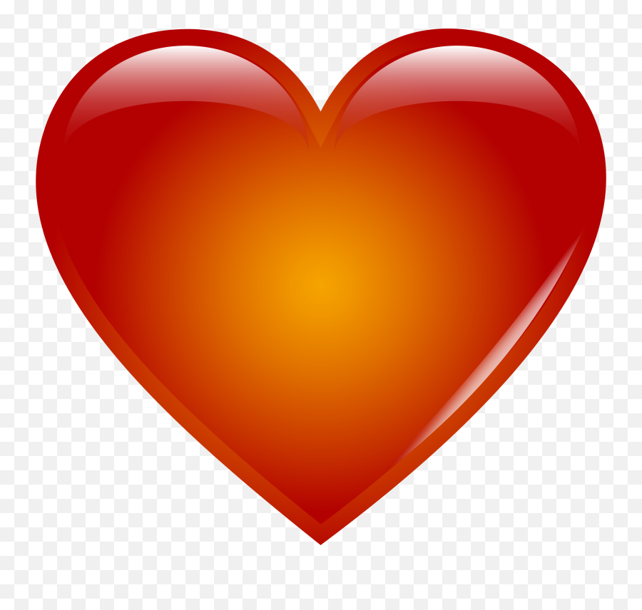 Heart Clipart Background Images - Orange And Red Heart Png,Red Heart Transparent Background
