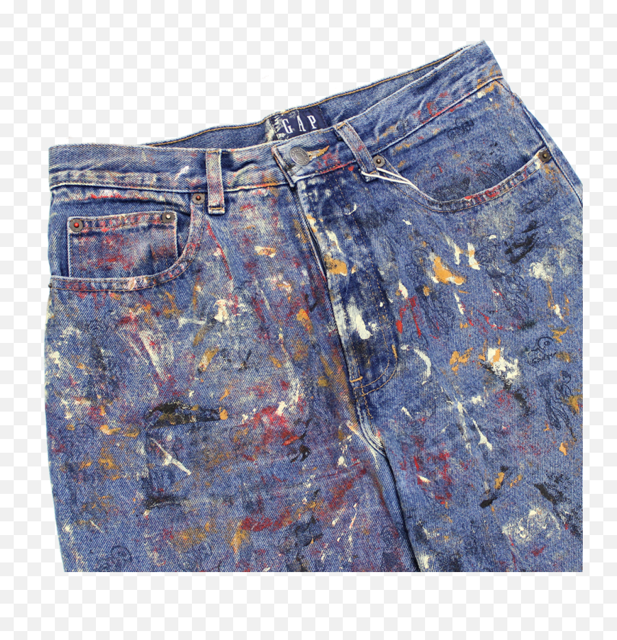 Painted Blue Jeans - Pocket Png,Blue Jeans Png