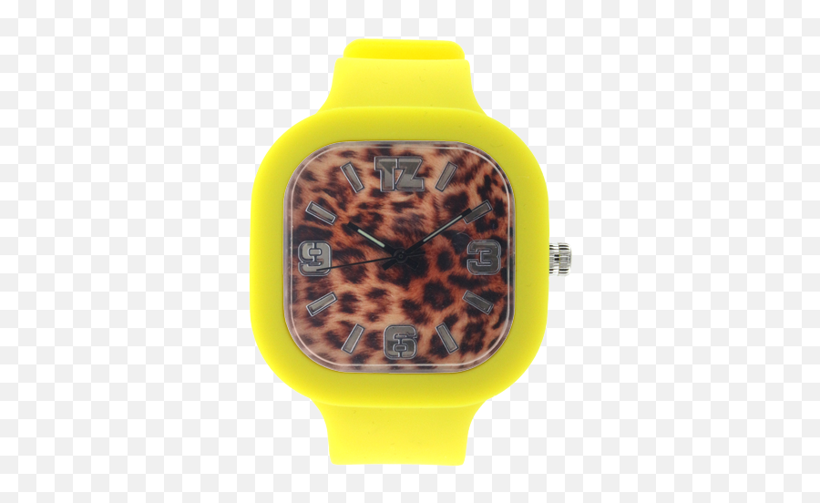 Face Yellow Band - Analog Watch Png,Cheetah Print Png
