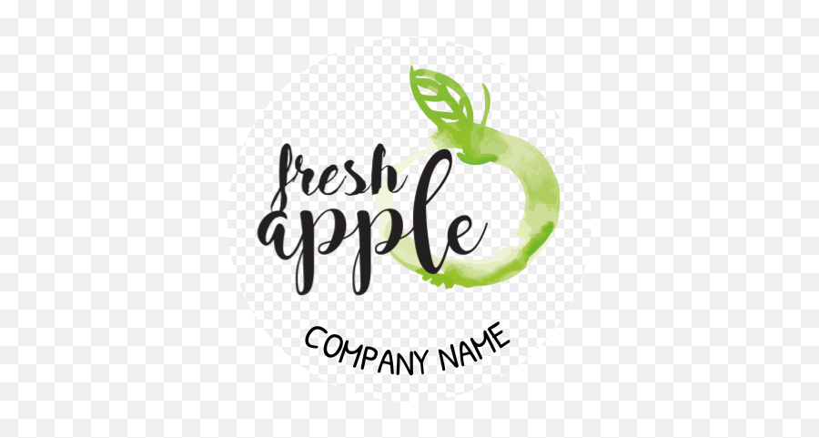 Clear Sticker - Fresh Apple Circle Png,Apple Logo Sticker