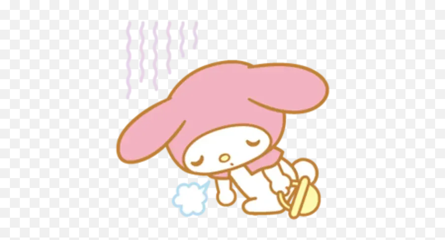 My Melody Whatsapp Stickers - Stickers Cloud My Melody Tired Png,My Melody Transparent