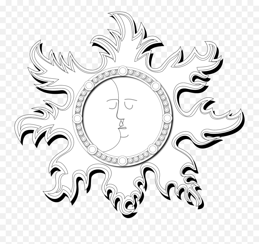 Sun And Moon Outline Png Clip Arts For Web - Clip Arts Free White Outline Png Moon,Sun And Moon Png