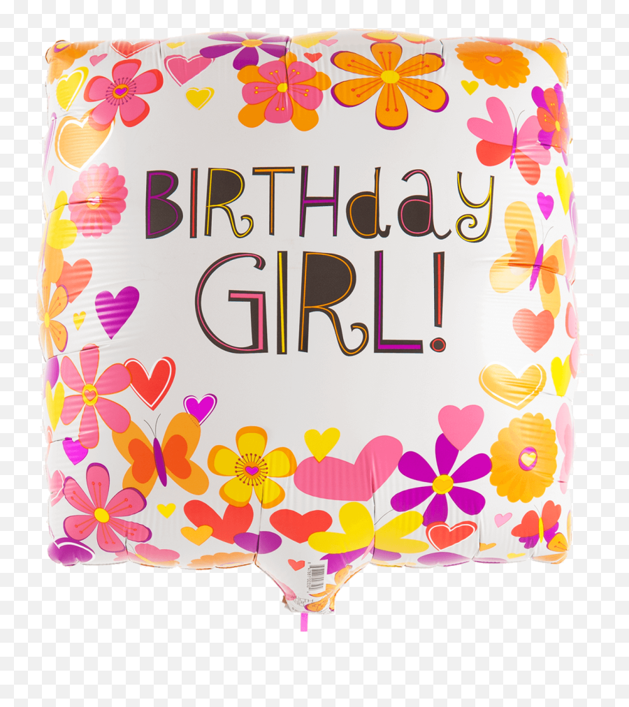 Birthday Girl Flowers Helium Filled Balloon - Balloon Png,Birthday Girl Png