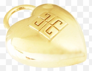 Givenchy Logo Heart Lock Brooch - Artifact png
