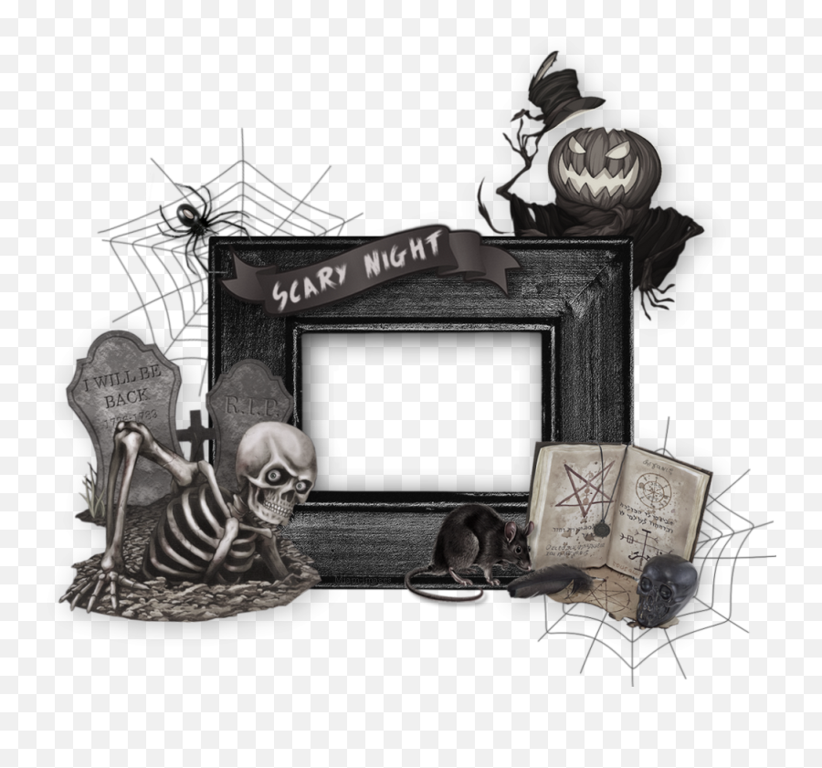 Cadre Halloween Png - Gothic Frame Png Scary Night Illustration,Gothic Frame Png