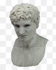 Download Hd Vaporwave Statue Head Png - Transparent Vaporwave Statue Png,Greek Statue Png