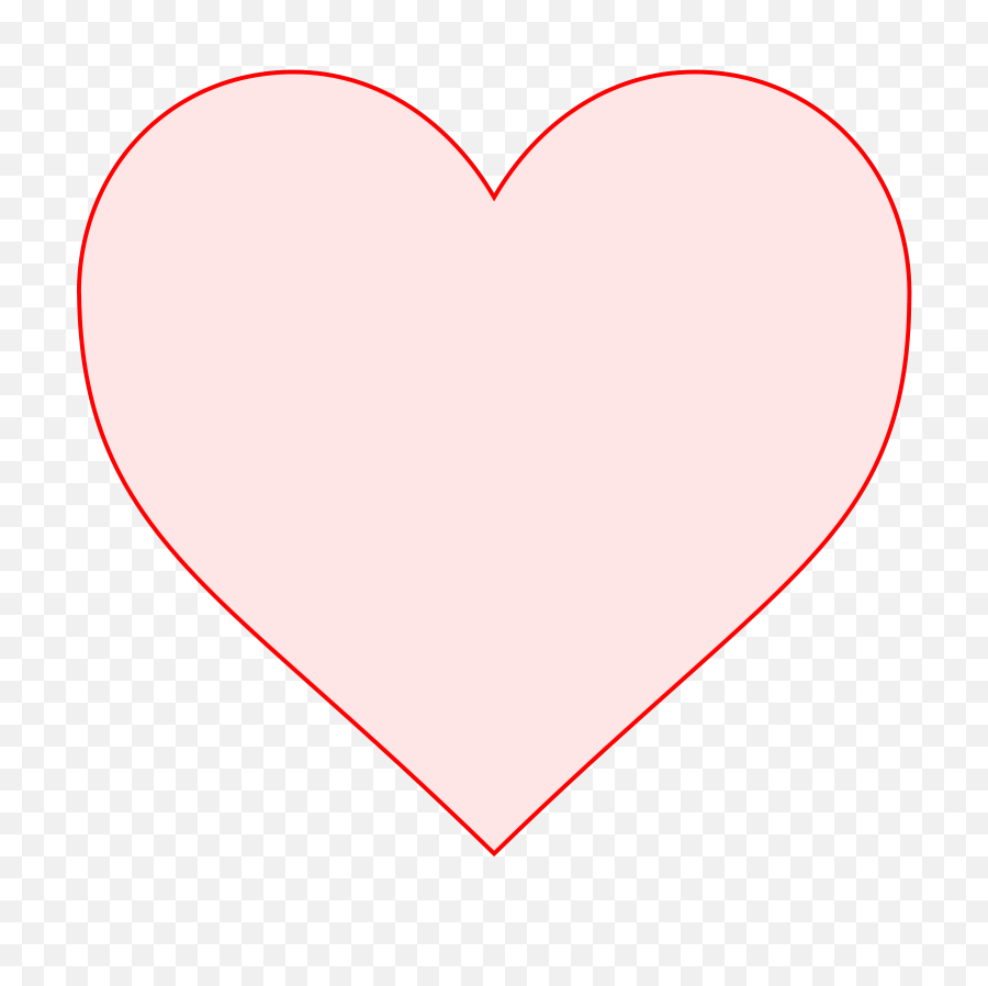 Pink Heart With Red Border Vector Image Free Svg Png