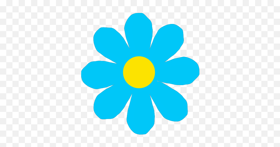 Bright Blue Flower Clip Art - Vector Clip Art Flower Clip Art Png,Blue Flower Png