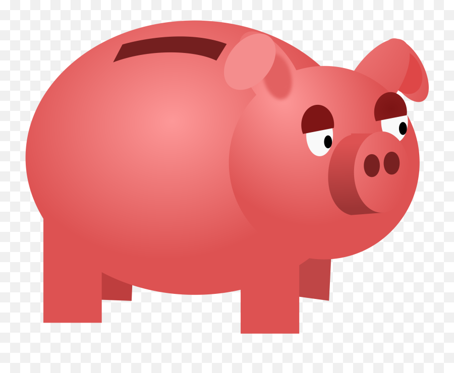 Red Clipart Piggy Bank - Piggy Bank Cartoon Png,Piggy Bank Transparent Background