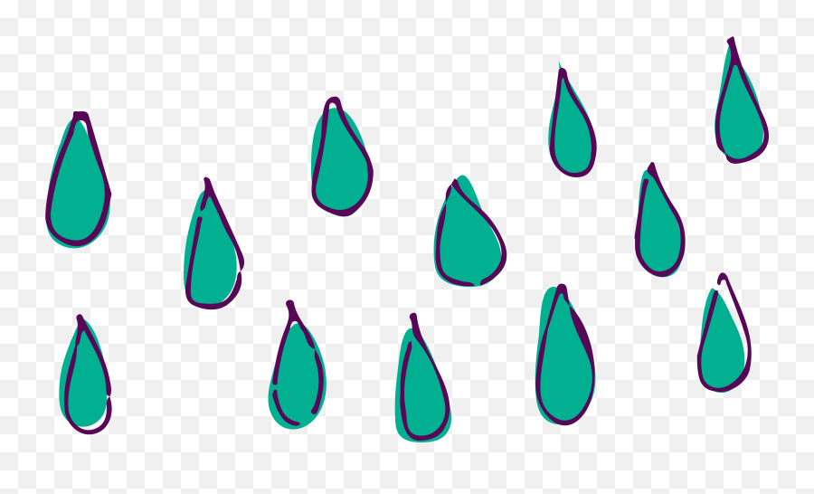 Cartoon Rain Png Clipart - Rain Drops Drawing Png,Rain Transparent Background