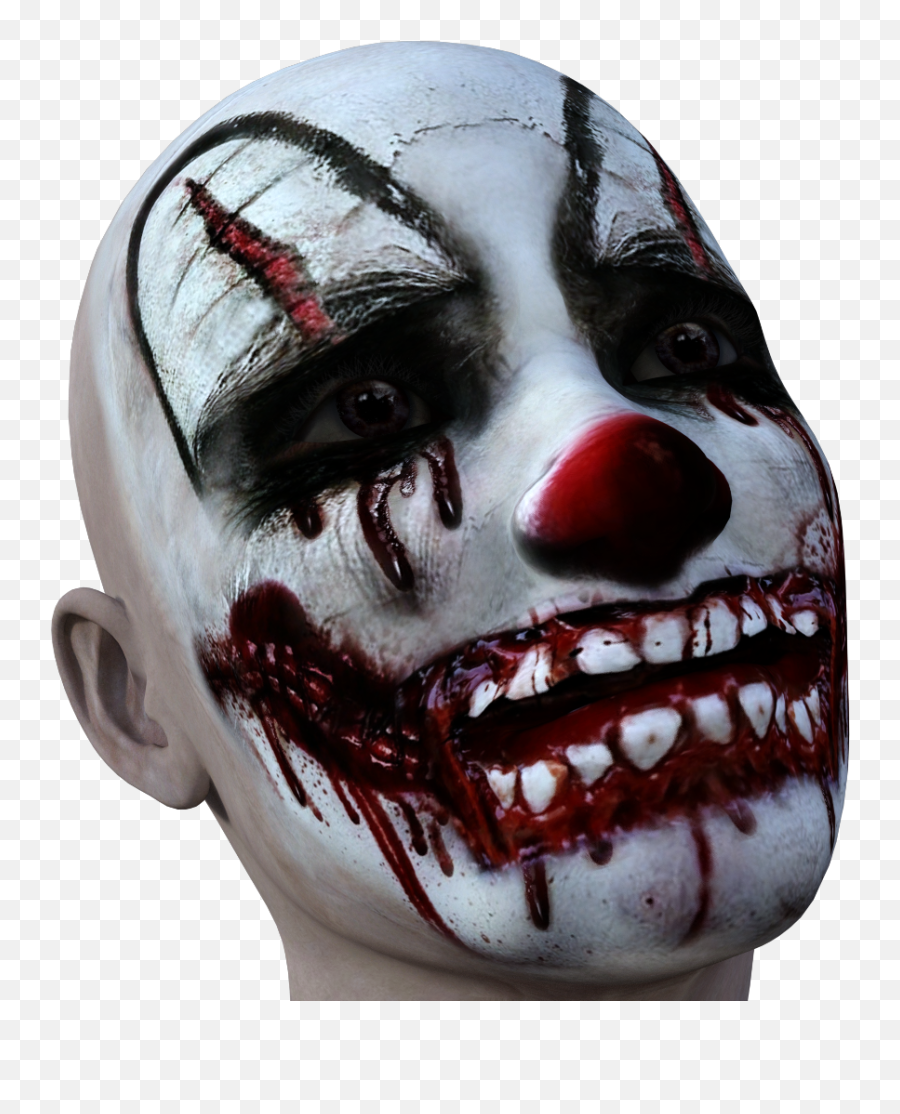 Horror Clown Png Transparent - Scary Clown Face Png,Joker Mask Png