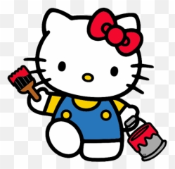 Hello Kitty Clip Art Cartoon - Painting Clipart png