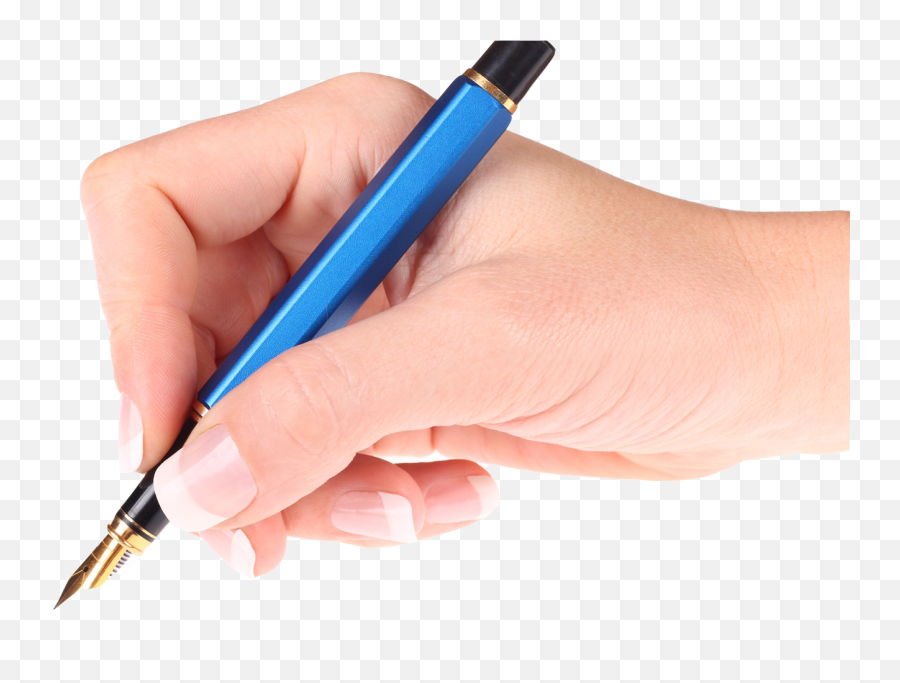 Writing Hand With Pen Png - Hand Writing On Paper Png,Writing Pen Png