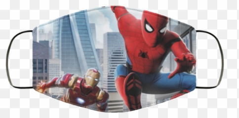 Iron Man Face Mask Washable Reusable - Spider And png