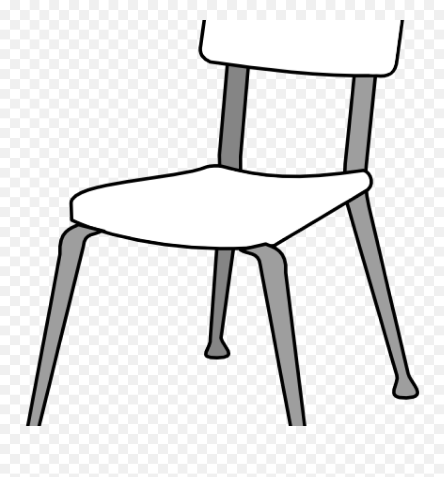 School Chair Clipart White Classroom - Chair Table Clipart Black And White Png,School Chair Png